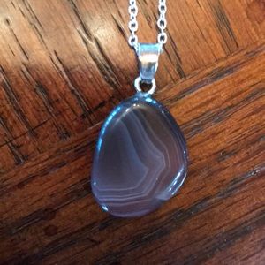 Botswana Agate Pendant Necklace